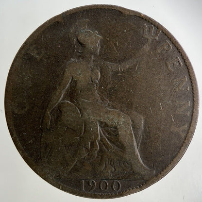 1900 Victoria One Penny Coin | Fair Grade