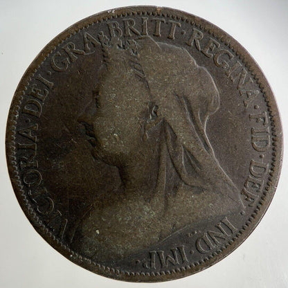 1900 Victoria One Penny Coin | Fair Grade