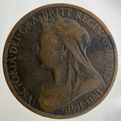 1900 Victoria One Penny Coin | Fair Grade