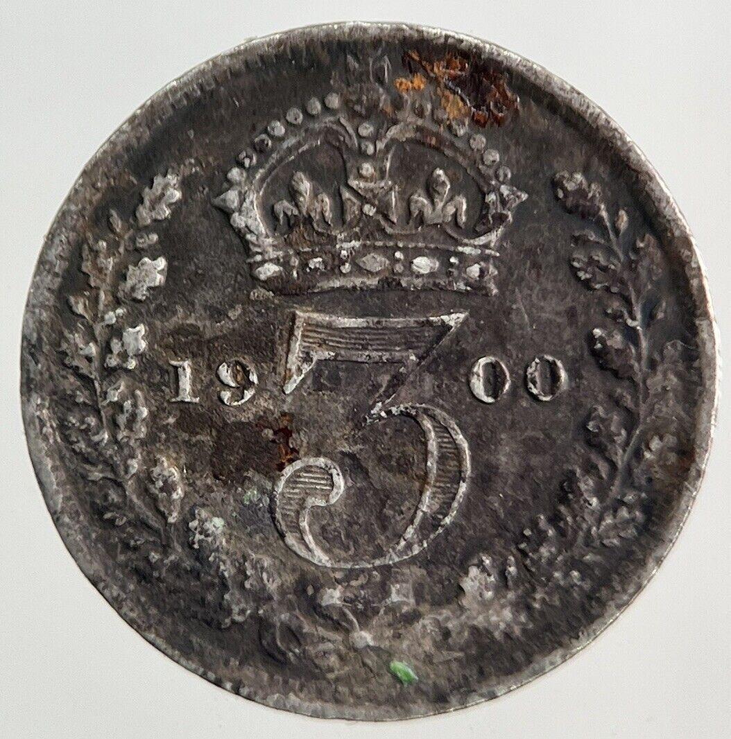 1900 Victoria Threepence Silver Coin | Fine Collectable Grade