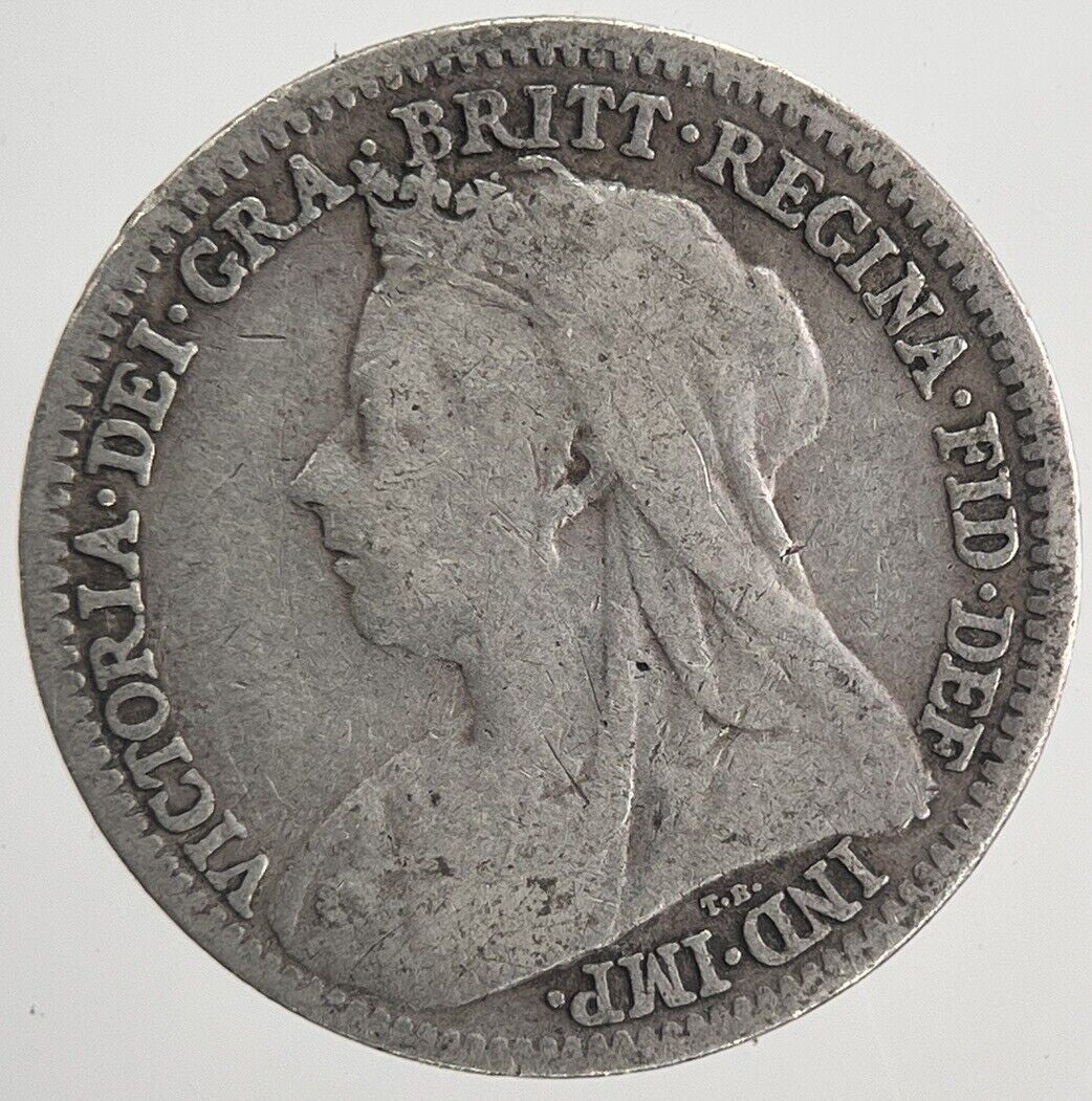 1900 Victoria Threepence Silver Coin | Collectable Grade | a6754