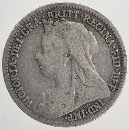 1900 Victoria Threepence Silver Coin | Collectable Grade | a6754