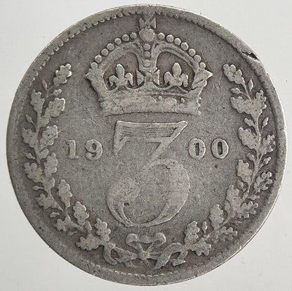 1900 Victoria Threepence Silver Coin | Collectable Grade | a6754