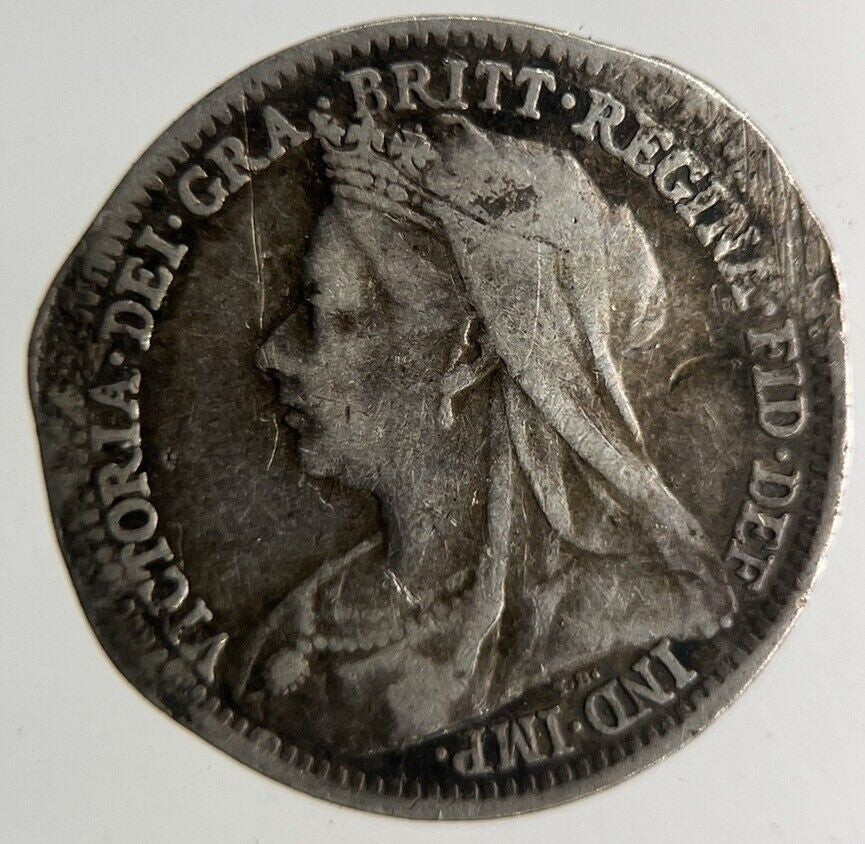 1900 Victoria Threepence Silver Coin | Fine Collectable Grade