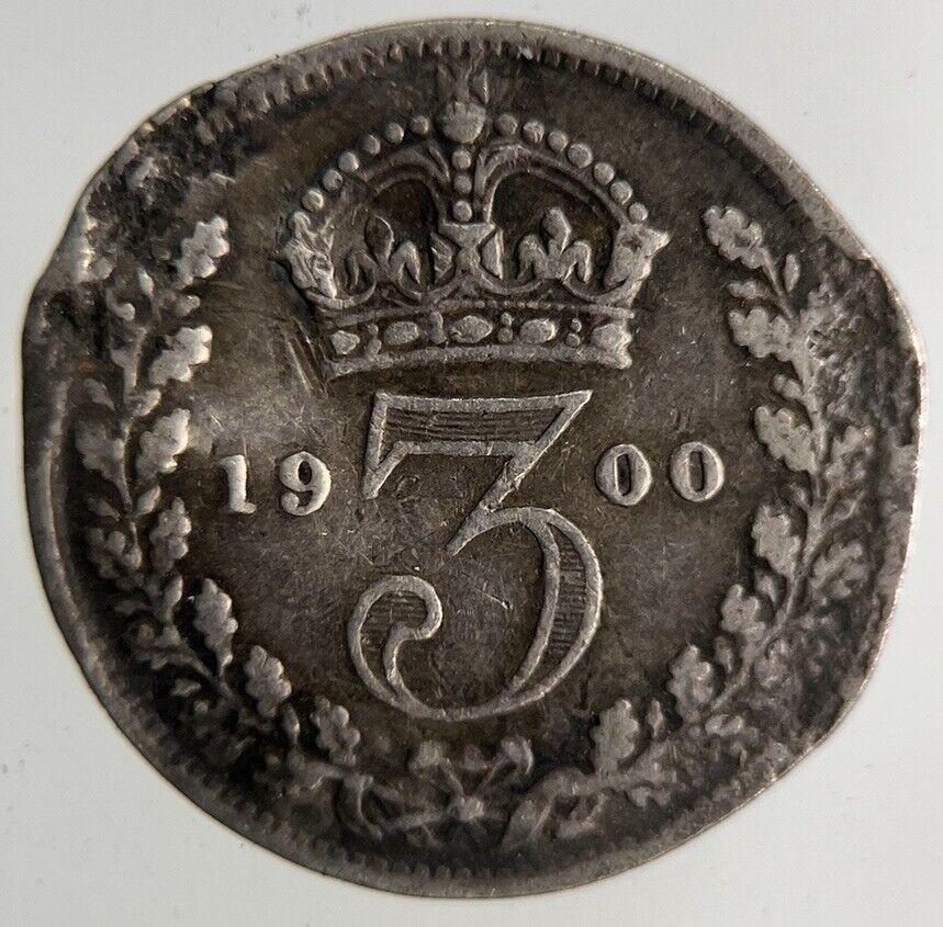 1900 Victoria Threepence Silver Coin | Fine Collectable Grade