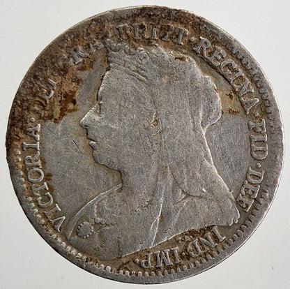1900 Victoria Threepence Silver Coin | Fine Collectable Grade | a5863