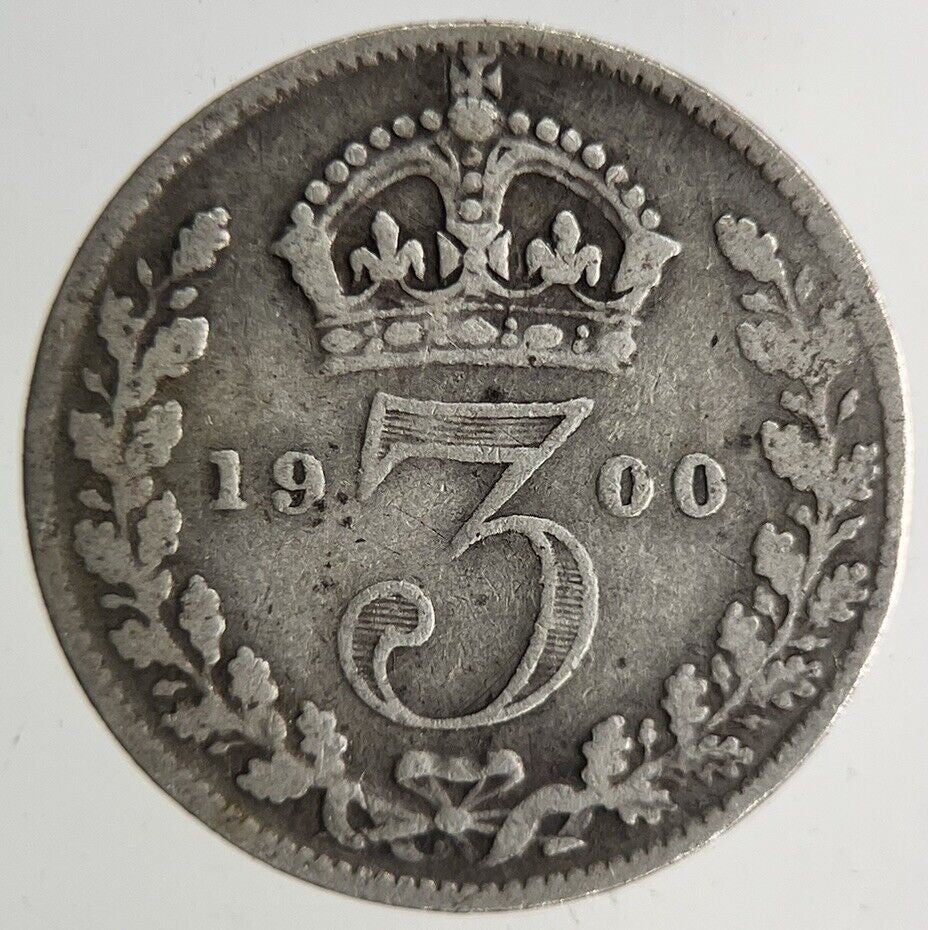 1900 Victoria Threepence Silver Coin | Fine Collectable Grade