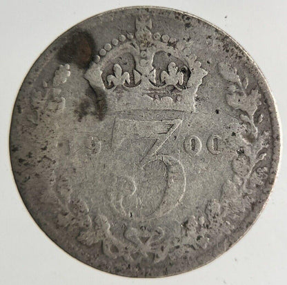 1900 Victoria Threepence Silver Coin | Collectable Grade