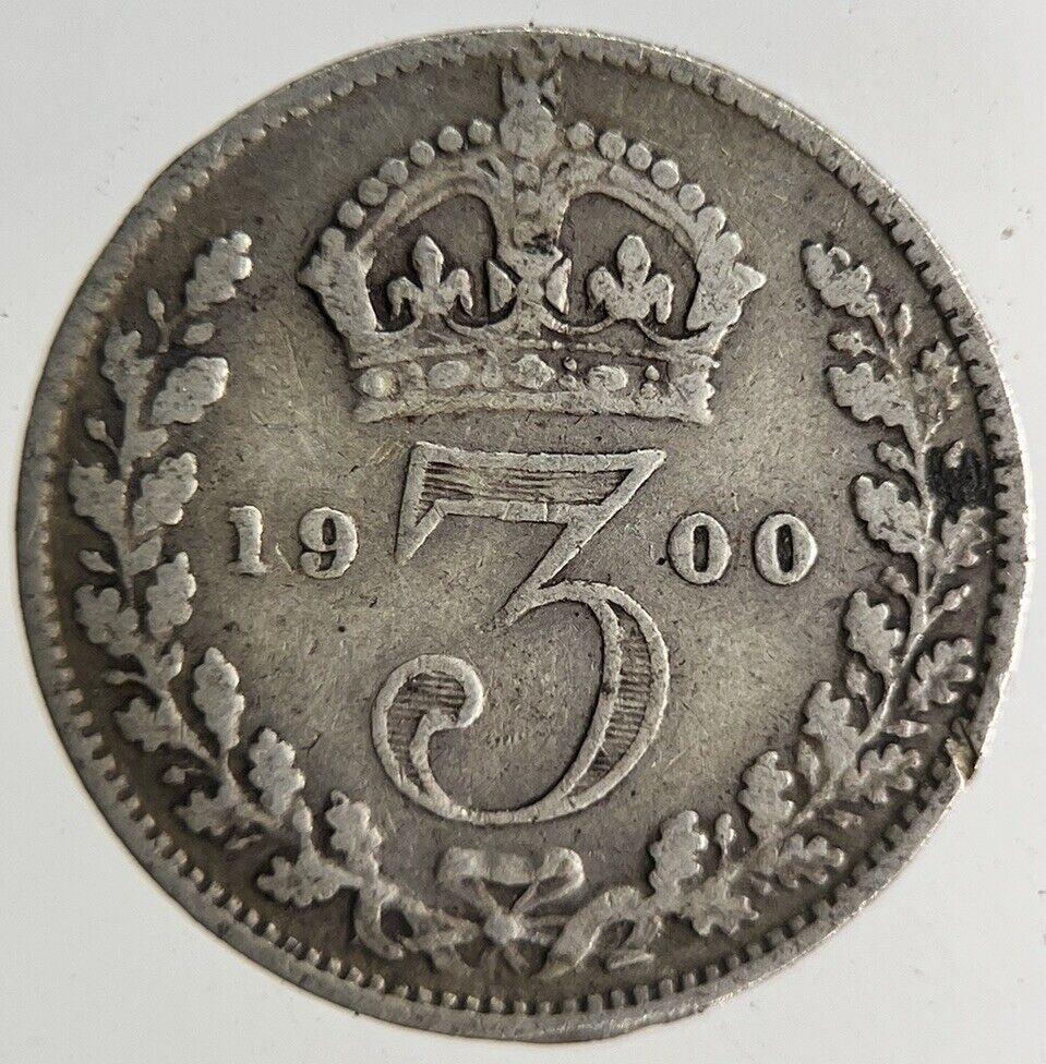 1900 Victoria Threepence Silver Coin | Fine Collectable Grade