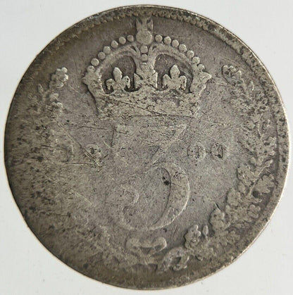 1900 Victoria Threepence Silver Coin | Collectable Grade