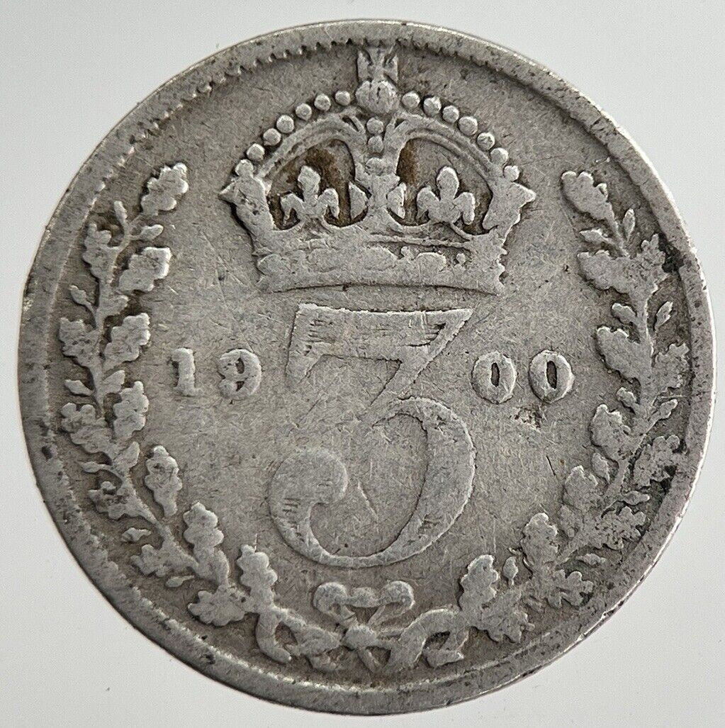 1900 Victoria Threepence Silver Coin | Collectable Grade | a8835
