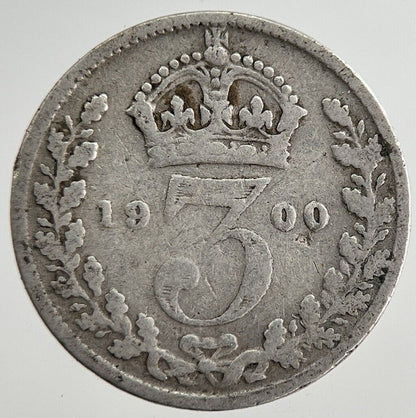 1900 Victoria Threepence Silver Coin | Collectable Grade | a8835