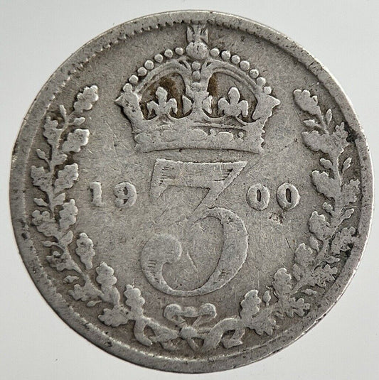 1900 Victoria Threepence Silver Coin | Collectable Grade | a8835