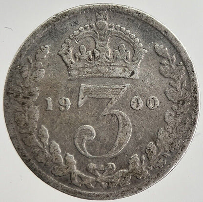 1900 Victoria Threepence Silver Coin | Collectable Grade | a8837