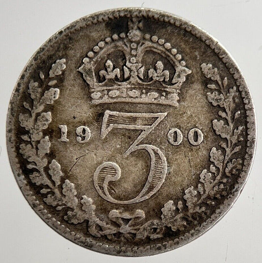 1900 Victoria Threepence Silver Coin | Collectable Grade | a8836