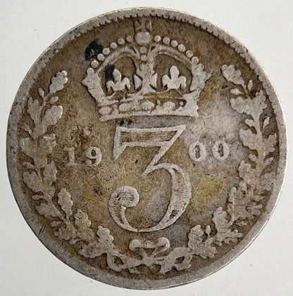 1900 Victoria Threepence Silver Coin | Collectable Grade | a6501