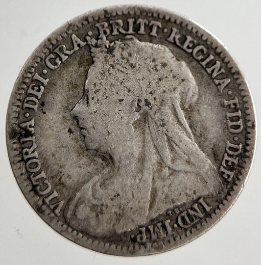 1900 Victoria Threepence Silver Coin | Collectable Grade | a8923