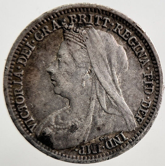 1900 Victoria Threepence Silver Coin | Fine Collectable Grade | a3712