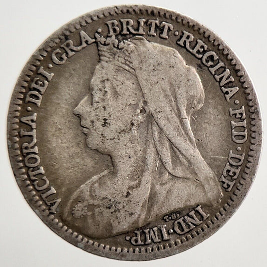 1900 Victoria Threepence Silver Coin | Collectable Grade | a3815