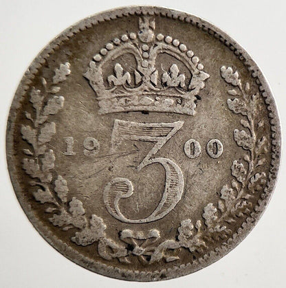 1900 Victoria Threepence Silver Coin | Collectable Grade | a3815