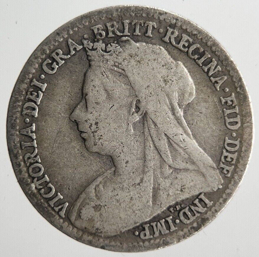 1900 Victoria Threepence Silver Coin | Collectable Grade | a4557