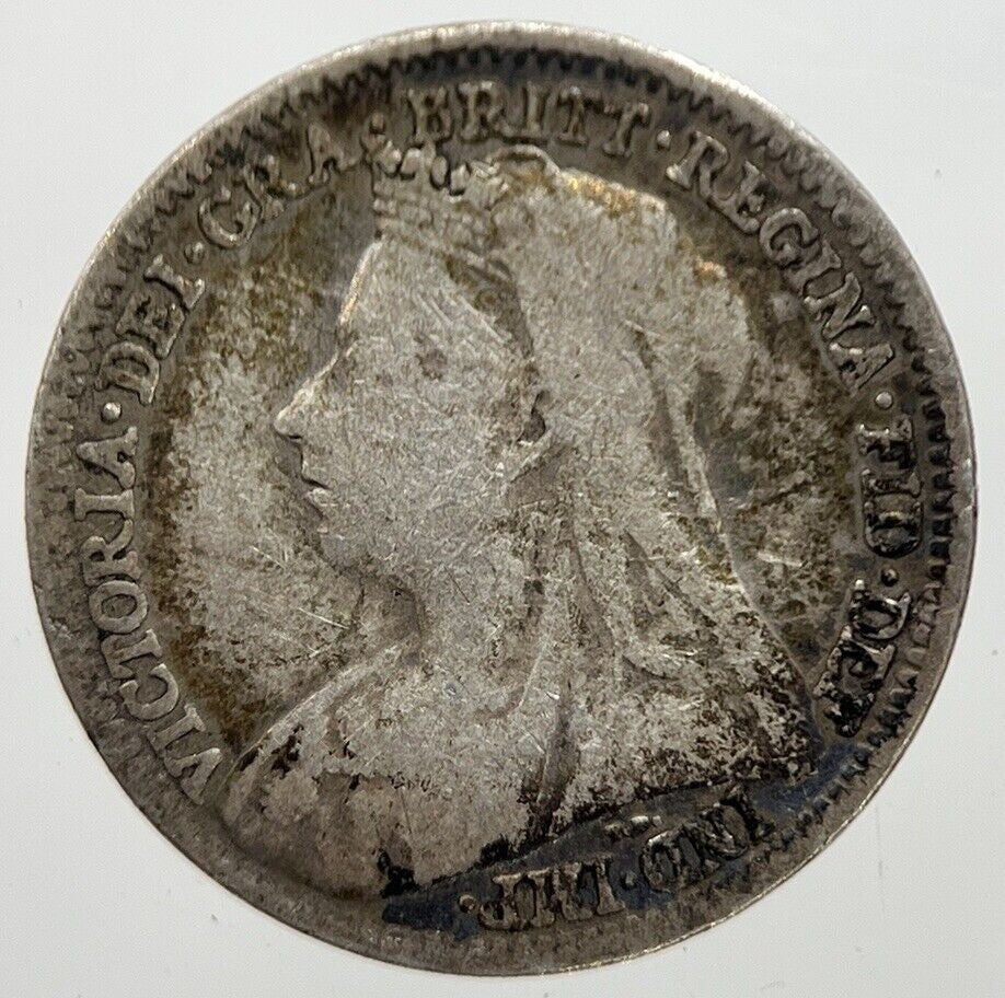 1900 Victoria Threepence Silver Coin | Collectable Grade | a7306