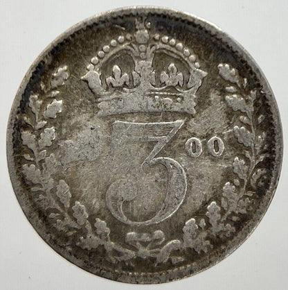 1900 Victoria Threepence Silver Coin | Collectable Grade | a7306