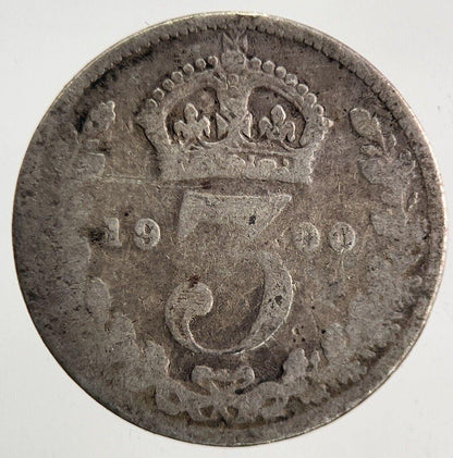 1900 Victoria Threepence Silver Coin | Collectable Grade