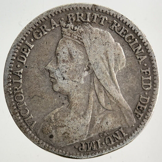 1900 Victoria Threepence Silver Coin | Fine Collectable Grade