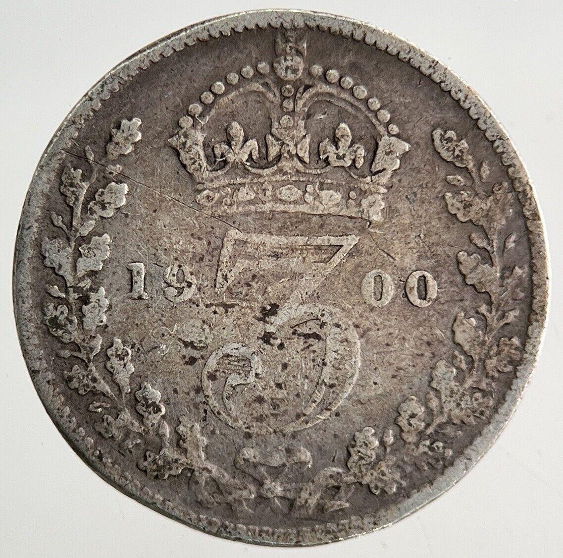 1900 Victoria Threepence Silver Coin | Fine Collectable Grade