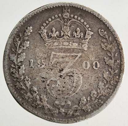 1900 Victoria Threepence Silver Coin | Fine Collectable Grade
