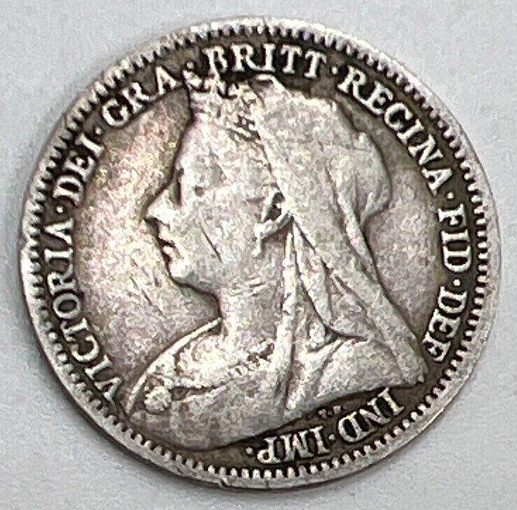 1901 Threepence | British Victoria Silver Coin | Collectable Grade | a118