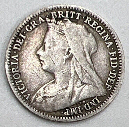 1901 Threepence | British Victoria Silver Coin | Collectable Grade | a118