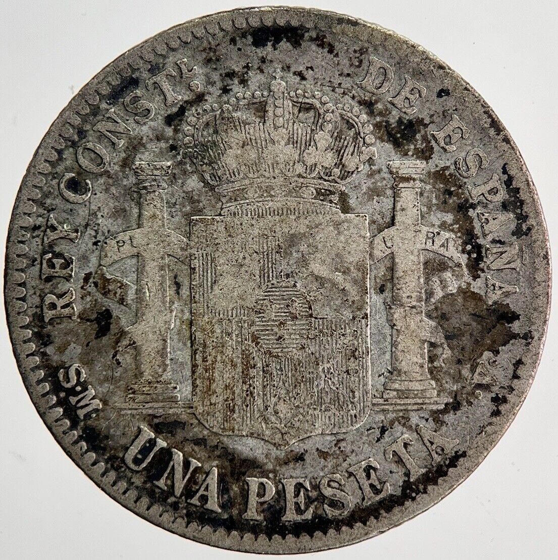 1901 Spain 50 Centavos Silver Coin | Collectable Grade | a6246