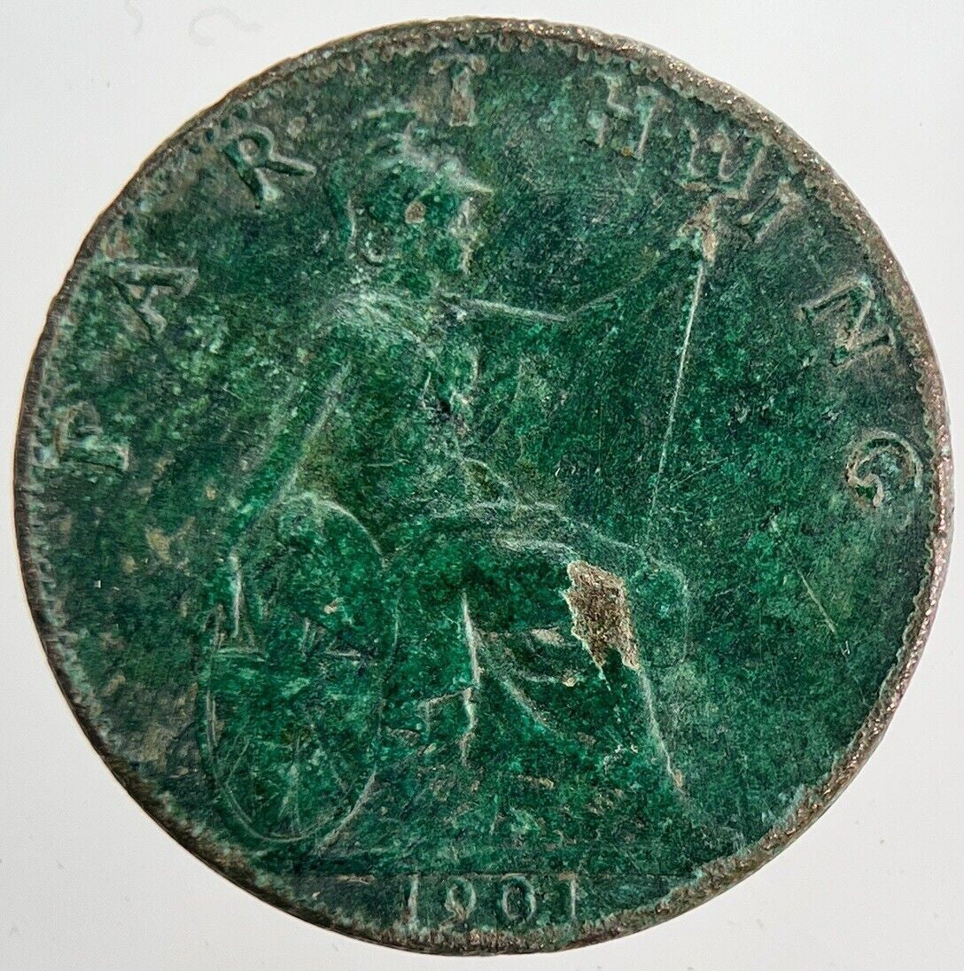 1901 Victoria Farthing Coin | Fine Collectable Grade | a6169