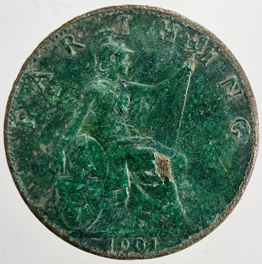 1901 Victoria Farthing Coin | Fine Collectable Grade | a6169