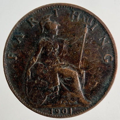 1901 Victoria Farthing Coin | Fine Collectable Grade | a8314