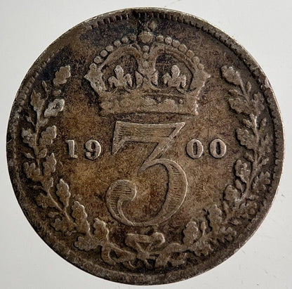 1900 Victoria Threepence Silver Coin | Fine Collectable Grade | a8698