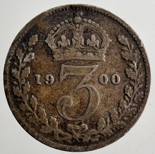 1900 Victoria Threepence Silver Coin | Fine Collectable Grade | a8698