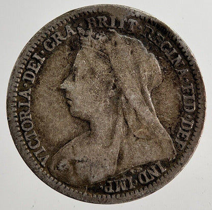1900 Victoria Threepence Silver Coin | Fine Collectable Grade | a8698