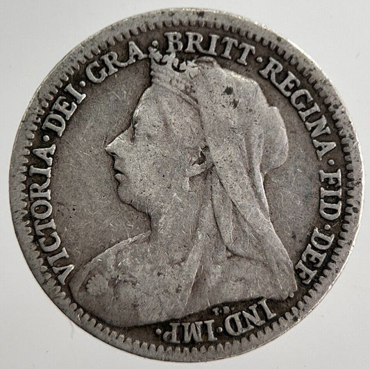 1900 Victoria Threepence Silver Coin | Fine Collectable Grade | a8546