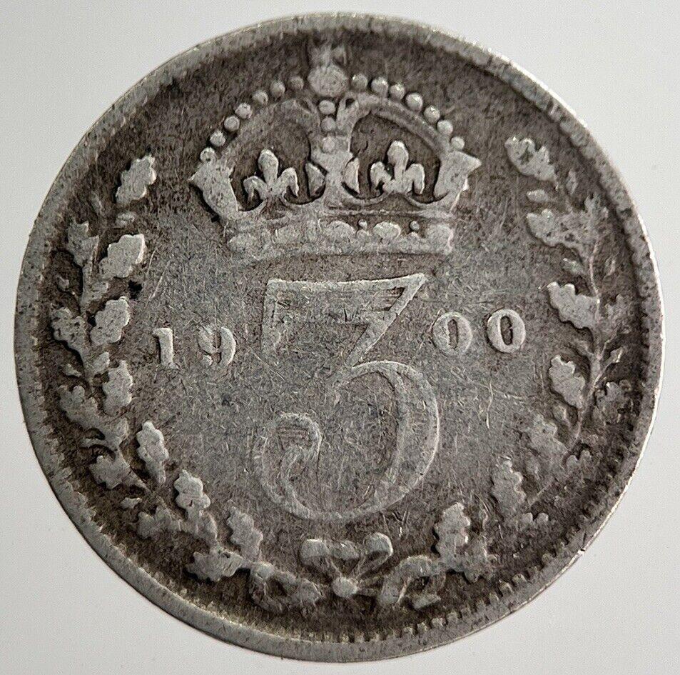 1900 Victoria Threepence Silver Coin | Fine Collectable Grade | a8546