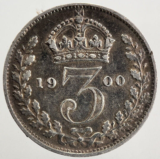 1900 Victoria Threepence Silver Coin | Very High Grade | a709