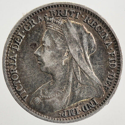 1900 Victoria Threepence Silver Coin | Very High Grade | a709