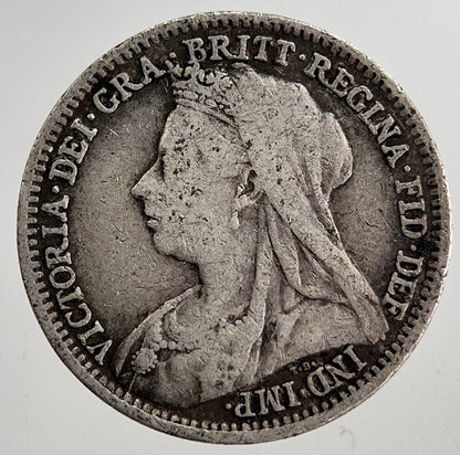 1900 Victoria Threepence Silver Coin | Fine Collectable Grade | a8700