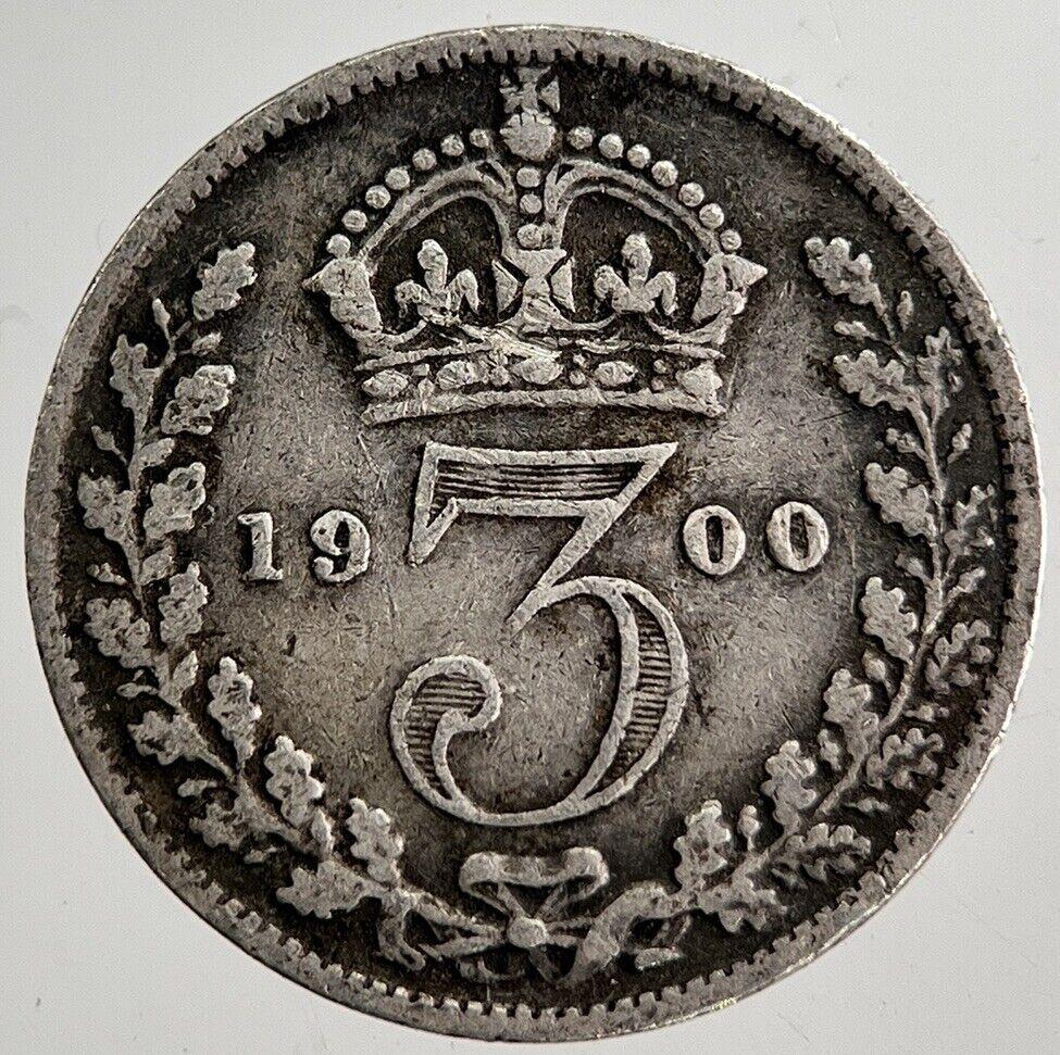 1900 Victoria Threepence Silver Coin | Fine Collectable Grade | a8700