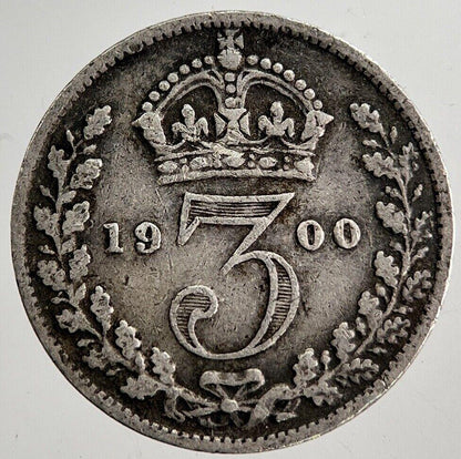 1900 Victoria Threepence Silver Coin | Fine Collectable Grade | a8700
