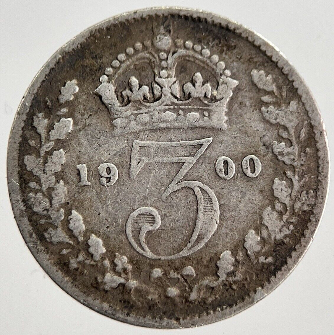1900 Victoria Threepence Silver Coin | Fine Collectable Grade | a8549