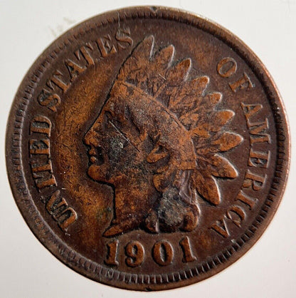 1901 US USA One Cent Coin | Collectable Grade | a1167
