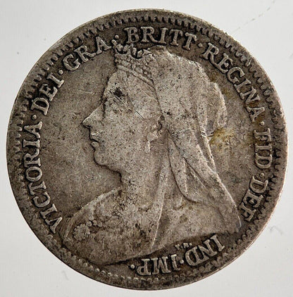 1900 Victoria Threepence Silver Coin | Fine Collectable Grade | a8699